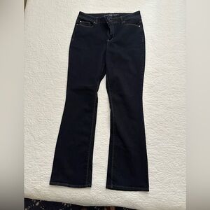 Chico's Platinum Barely Boot Jeans in Dark Blue